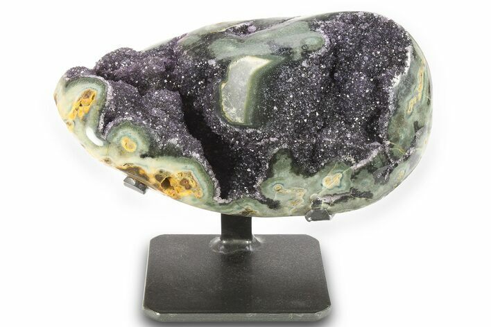 Amethyst Geode With Metal Stand - Uruguay #274237